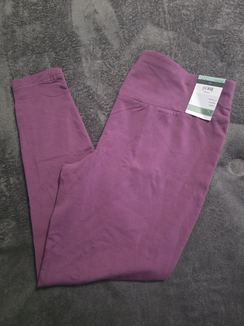 Terra & Sky Mauve Purple Womens Plus Size Leggings